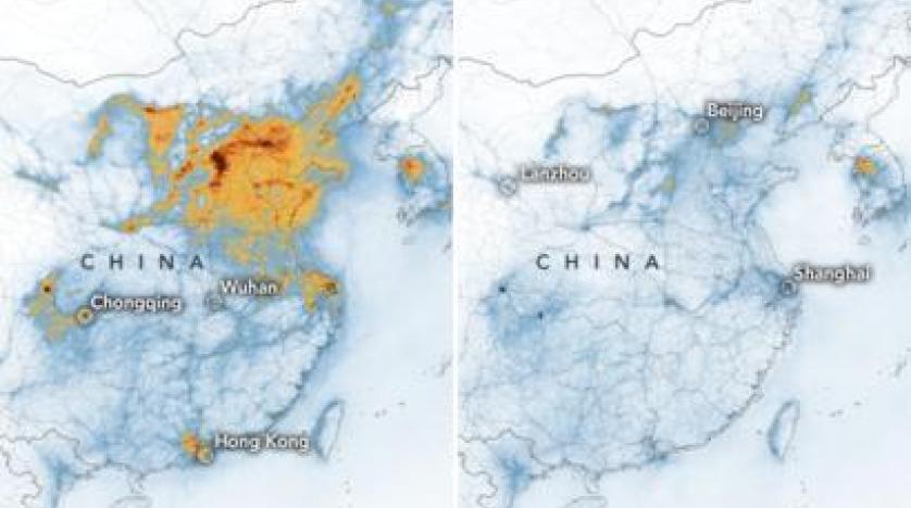 انخفاض التلوث في الصين - كورونا